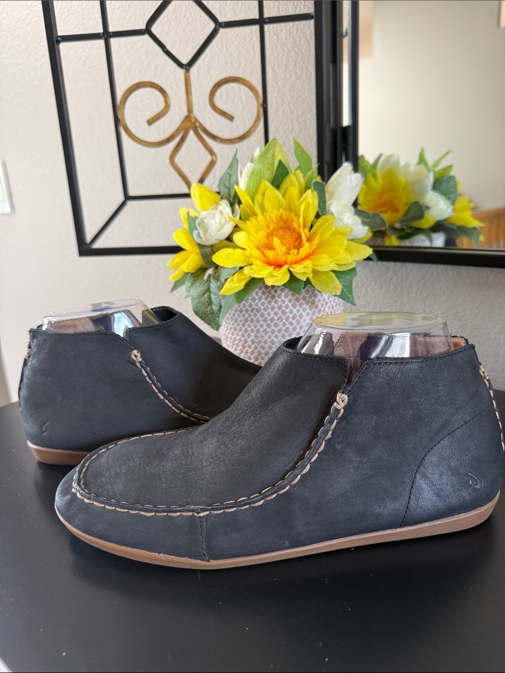 Men's Black Casual Slip-On Ankle Shoes
